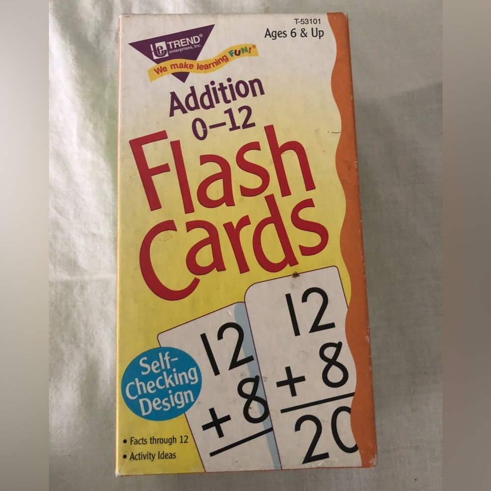 Trend Math Flashcards addition 0-12
